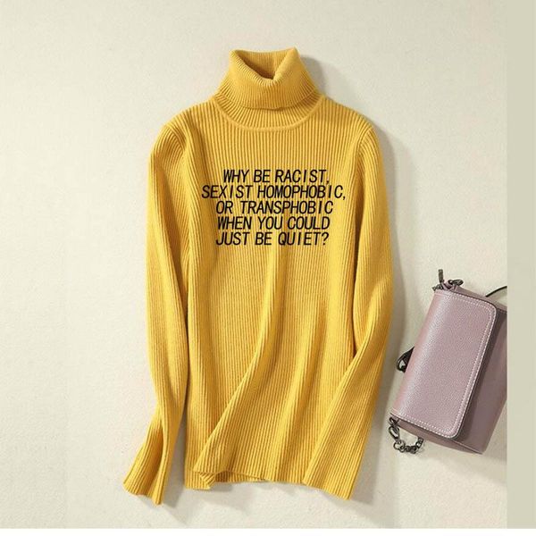 

sexist long sleeve turtleneck loose thick women pullovers sweater autumn winter oversized casual knited outwear sweater, White;black