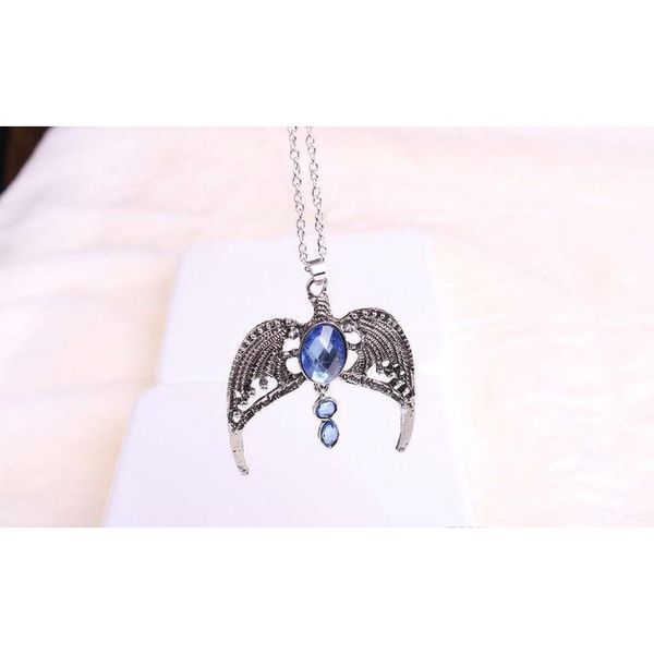 

pendant necklace blue crtstal wings pendant necklace vintage necklaces whole sqczxc homes2007, Silver