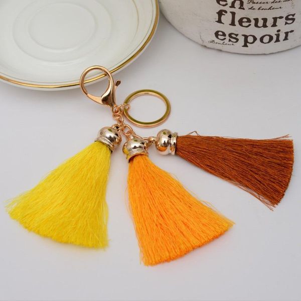 

new gold tassel keychain for women bag charm womens keyring llaveros mujer chaveiro porte cle chaveiros sleutelhanger eh598 h wmtrgo, Silver