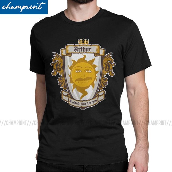 

fun i am your king t-shirt men t shirts monty python and the holy grail arthur black knight comedy tees plus size