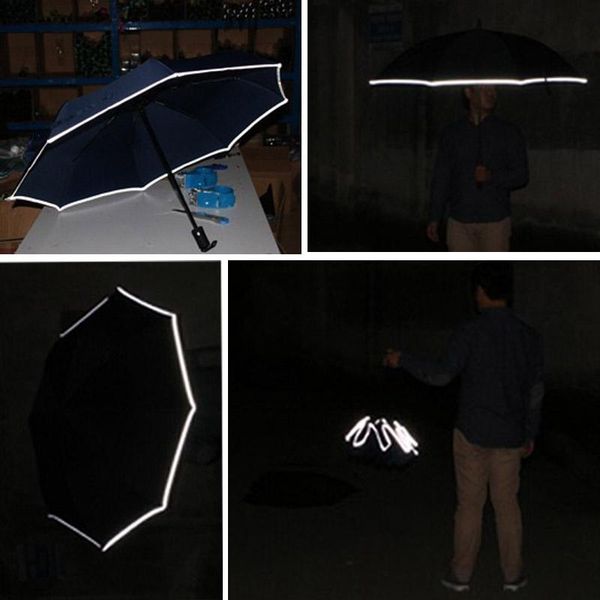 

matic reflective folding umbrella rain women men guarda chuva paraguas plegable mujer parasol guarda sol black guarda chuva bbyblt