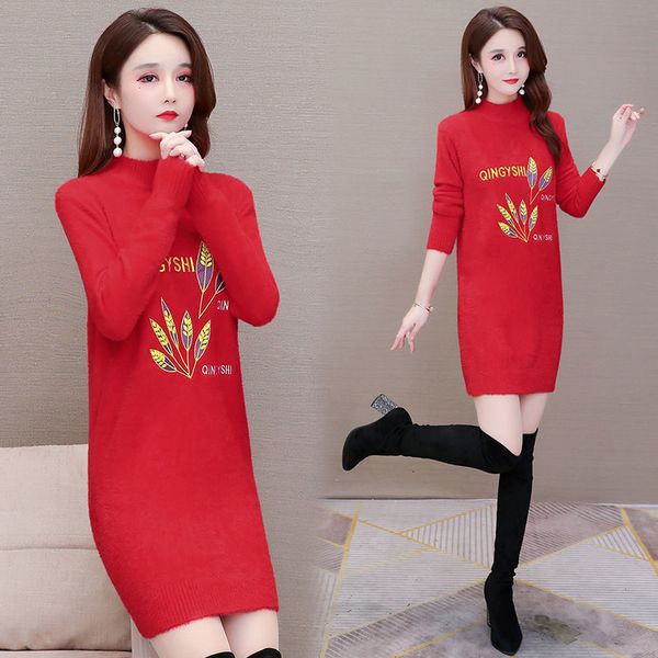 

new autumn women see thick wool pullover mid-neck neck length casual female sweater thin r687 uhyh, White;black