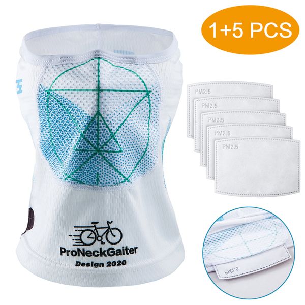 

outdoor sports neck gaiter for men women neck gaiter with pocket for dust-proof cycling hiking running fishing ring scarf print 201021, Blue;gray
