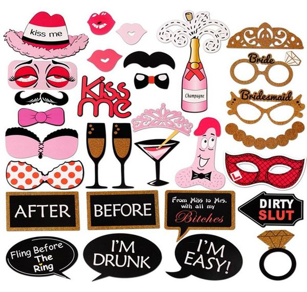 

fengrise 31 p booth bachelorette party accessories girls night out hen party wedding favors pbooth decorations wmtixo xhhair