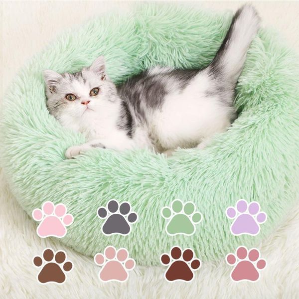 

cat beds & furniture dog bed pet round plush shape sleeping bag kennel puppy sofa house winter warm cushion #151
