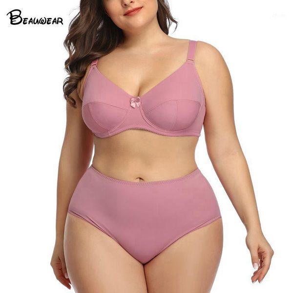 

beauwear women bra and brief set smooth unlined push up brassiere underwear femme panties lingerie underwired bralette1, Red;black