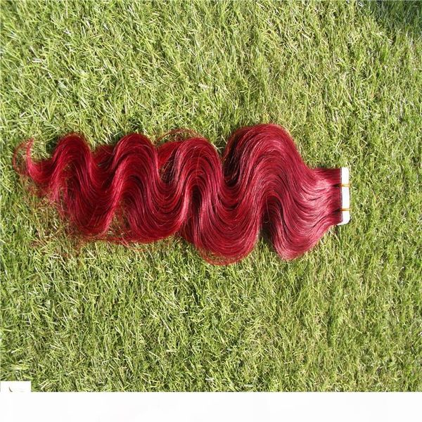 

tape in remy human hair extensions 7a skin weft hair straight 10-34 inchs brazilian tape hair extension, Black