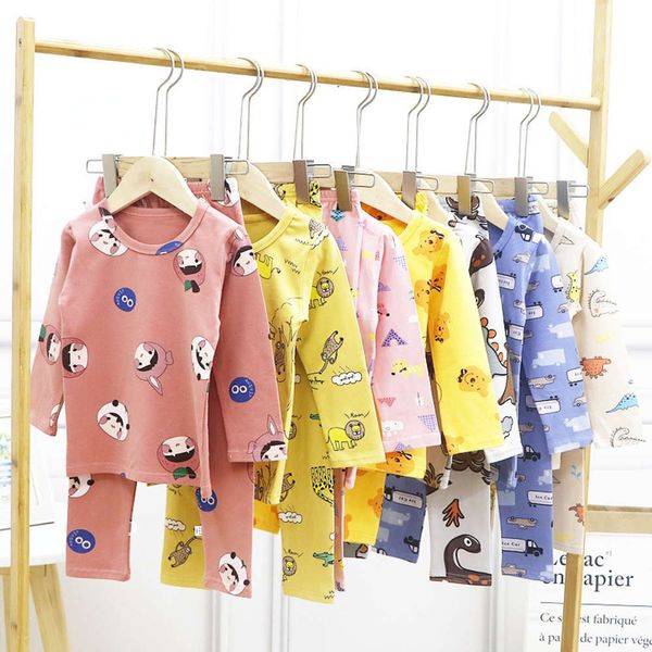 

baby underwear suit and boys girls children's lycra autumn pajamas home wear j1rr, Blue;red