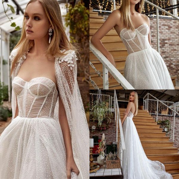 

2021 a line wedding dresses with wrap julie vino fashion sweetheart bridal gowns open back custom made tulle wedding dress, White