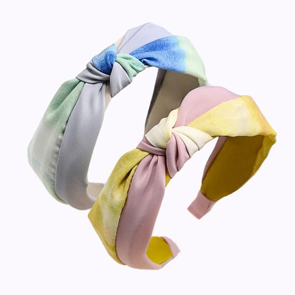 

colorful ink headband retro art pattern fabric headband women hair accessories girls sweet wide hairbands