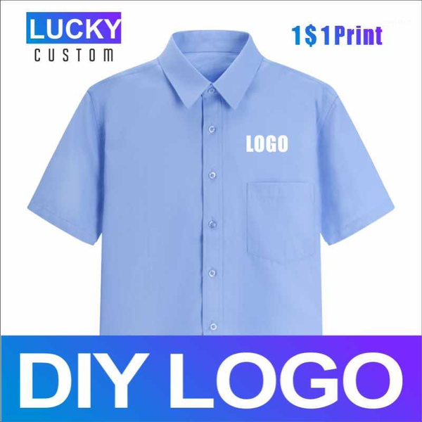 

lucky 2020 new business shirt personality group custom embroidered men and women shirts short sleeve long sleeve1, White;black