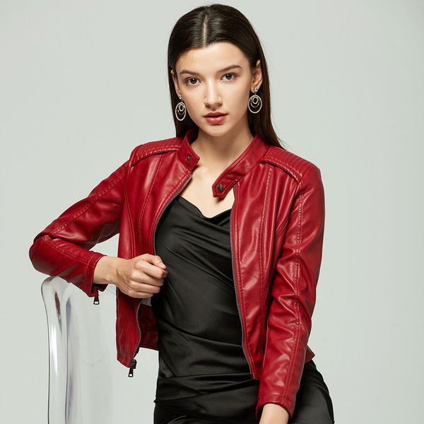 

factory direct crop bottle motorcycle leather jacket