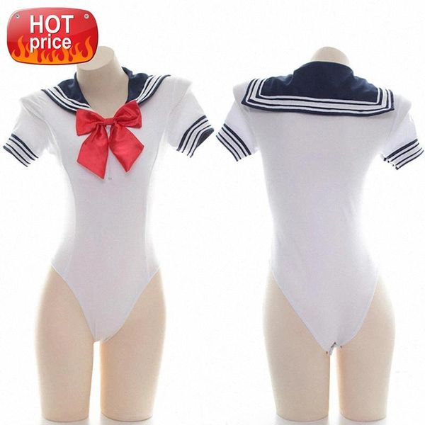 

japanese cute open crotch body suits for women sailor costume anime cosplay lingerie school girl outfit student uniform new #p18j, Black;white