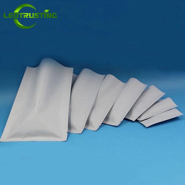 

open 200pcs leotrusting small matt white aluminum mask medicine powder herbal packaging bag heat seal foil bags