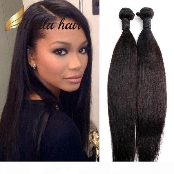 

2pcs lot 100% peruvian hair weave double weft natural black color human hair extension one donor bella hair julienchina ing