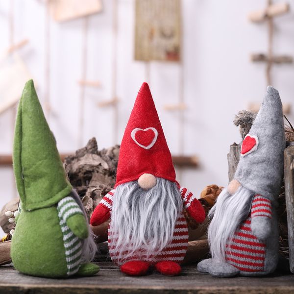 

1pcs lovely red green striped old man dolls christmas ornaments xmas decor new year gift present home party decoration 62679