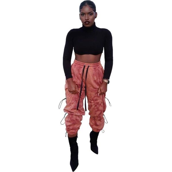 

women's pants & capris high waist sweatpants women winter streetwear elastic drawstring gothic harajuku sweats loose casual sport trous, Black;white