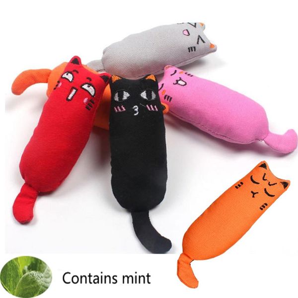 

funny interactive crazy cat toy pet kitten chewing toy tooth grinding catnip toys claws thumb bite cat mint for cats