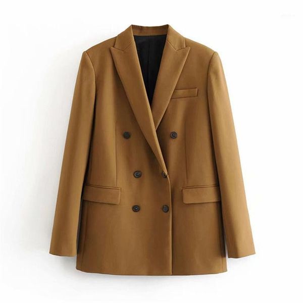 

women elegant long sleeve double breasted blazer jacket casual solid female chic lady office suit blazer outwear coat1, White;black