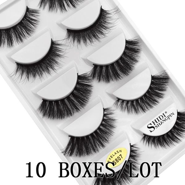 

false eyelashes 50 pairs wholesale natural long messy 3d mink lashes make up hand made soft fluffy fake lash extension g807