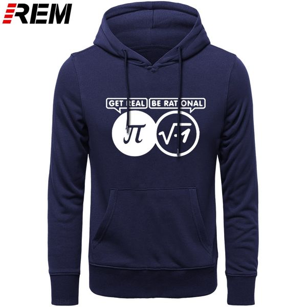 

спорт rem стиль get real be rational математика наука geek pi смешные мужчины печати хлопка с длинным рукавом подарков для мужчин top толсто