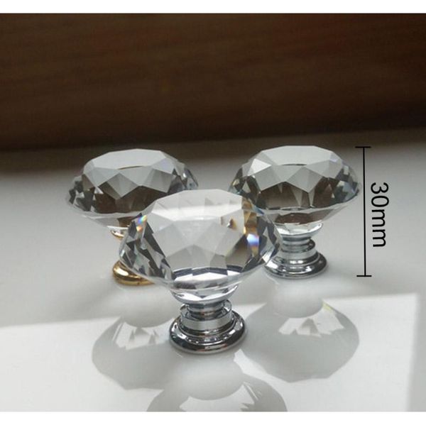 

delicate crystal glass knobs cupboard pulls 30mm diamond shape design handles drawer knobs kitchen furniture cabine jllifo sinabag