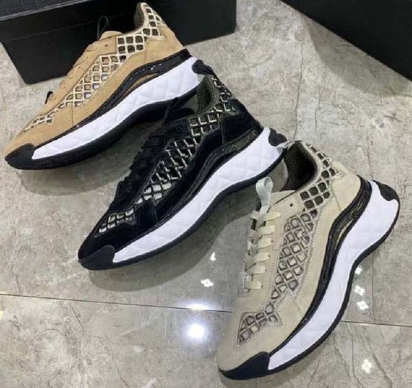 

fashion real leather handmade multicolor gradient technical sneakers women famous shoes trainers 74, Black