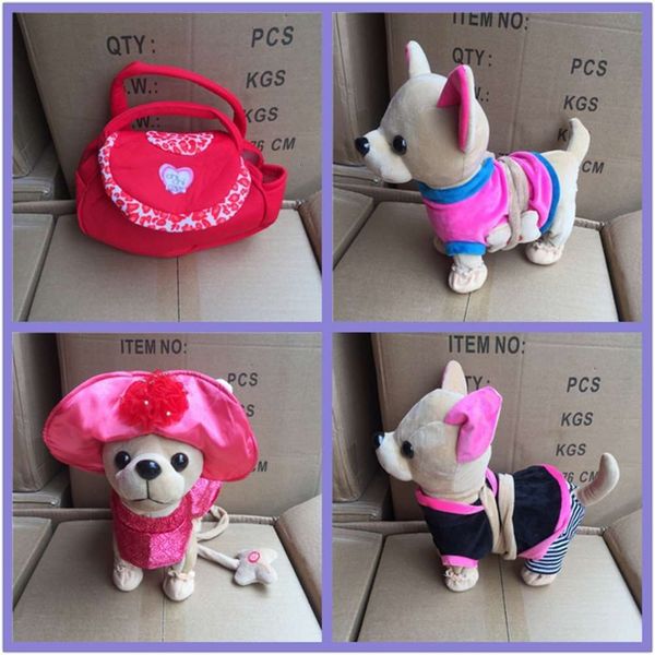 

electric love der chi plush leash can walk and sing electronic pet dog toy