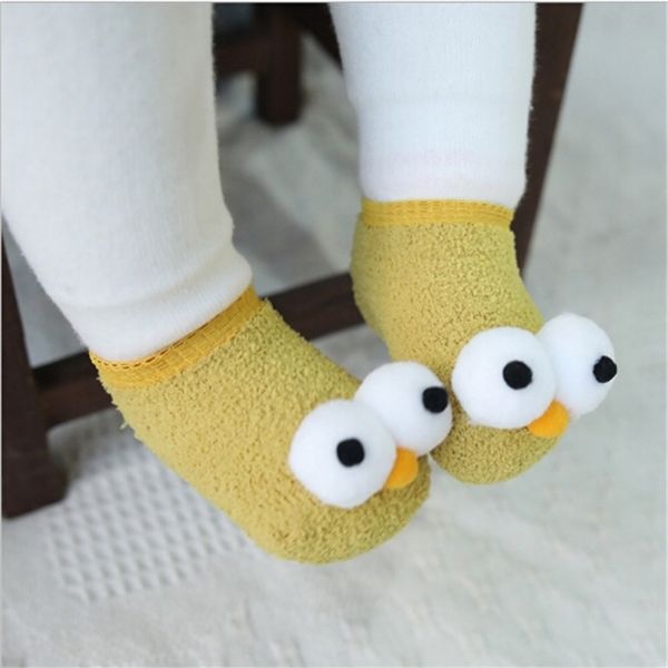 

floor new spring summer big eyes cartoon non slip baby 0-3 year boys girls children socks y201009, Pink;yellow