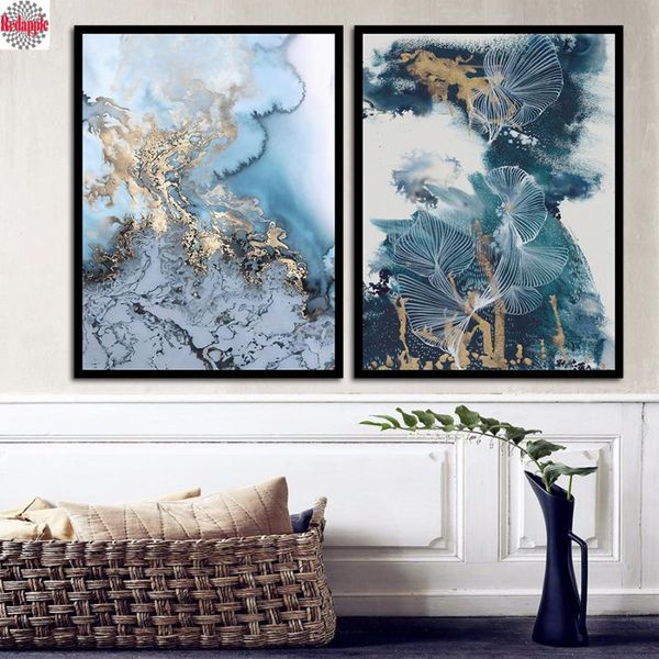 

diy diamond painting cross stitch kits nordic abstract line landscape 3d embroidery sale full mosaic rhinestone home decoration