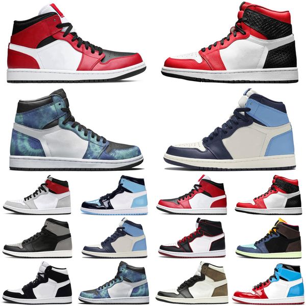 

new satin jordan retro 1 1s jumpman air men women basketball shoes dark mocha snake unc obsidian mens trainers sports sneakers