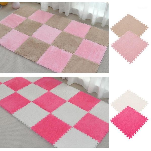 

carpets 30x30cm diy jigsaw shaggy living room bedroom soft area rug floor children kids magic patchwork plush mat baby playmat1