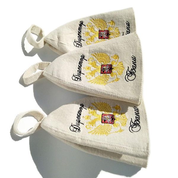 

sauna hat accessories fashion russian style bath felt artificial wool anti heat shower cap house