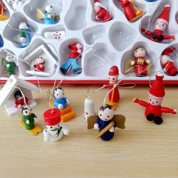 

christmas decorations year decor for home natal navidad baubles diy pure hand-painted wooden pendants1