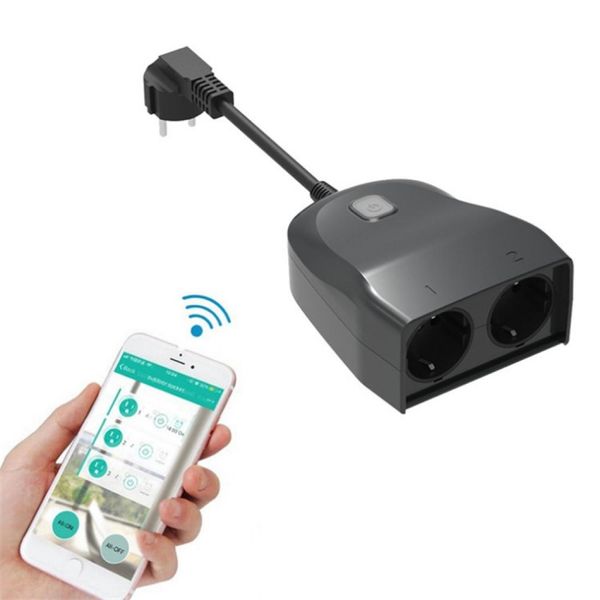 

c119 smart wifi outdoor waterproof socket support alexa voice control eu plug