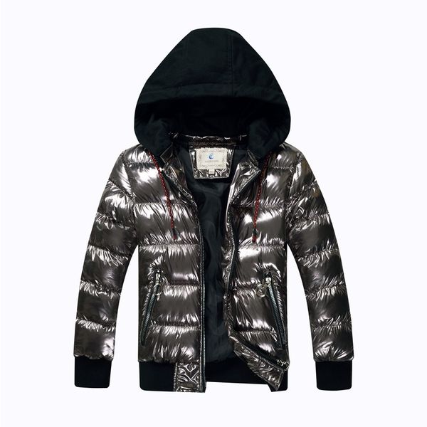 

7-16y boys winter coat parka cotton-wadded jacket big kids bronzing hooded warm down jacket teens thicken waterproof outerwear y200901, Blue;gray