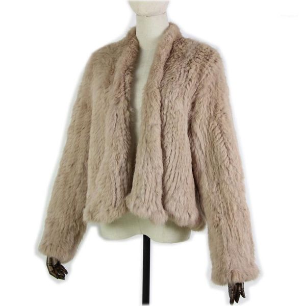 

2020 new knitted fur coat slim fur jack real hand knitted genuine coat jacket/ sheared1, Black