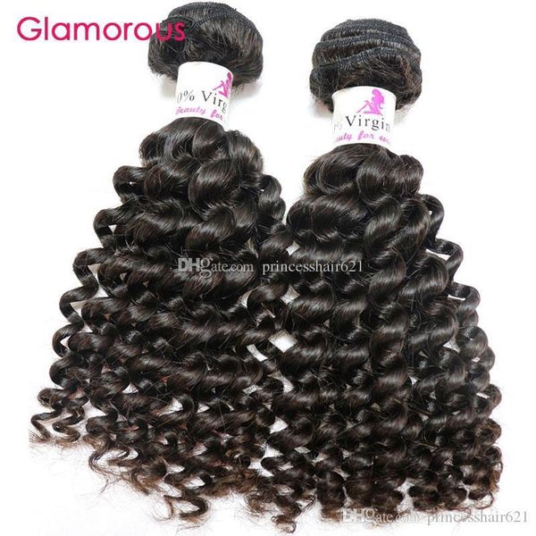 

glamorous brazilian curly hair extensions 2 bundles raw unprocessed virgin human hair 8-34inch 100g peruvian malaysian indain remy hair weft, Black