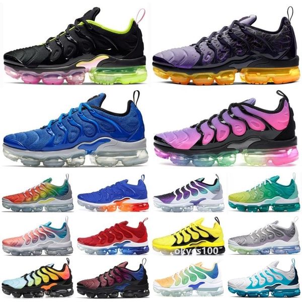 

2020 x tn plus geometric active fuchsia black mens women running shoes grid print lemon lime bumblebee game royal trainers sneakers
