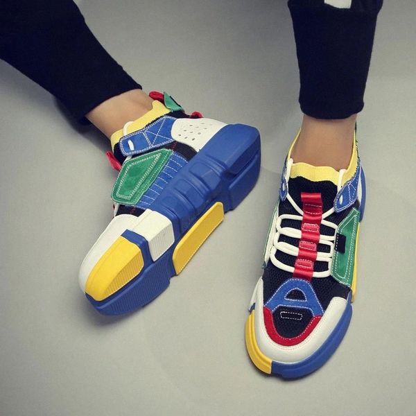 

ins 2019 casual men mesh chunky sneakers designer footwear spring comfortable platform white sneakers men tenis masculino #xf6q