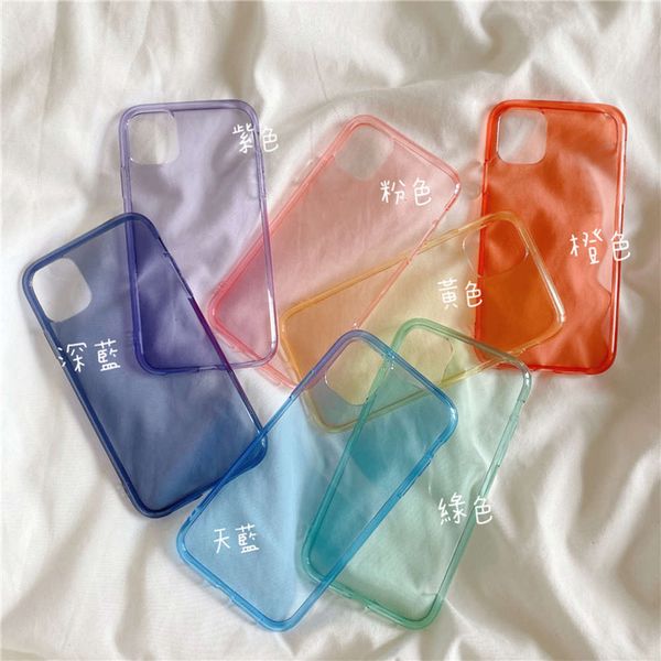 

ins simple candy color soft shell 11promax x mobile phone shell xr / xs max / vip 7 / 8plus all inclusive fall proof personality