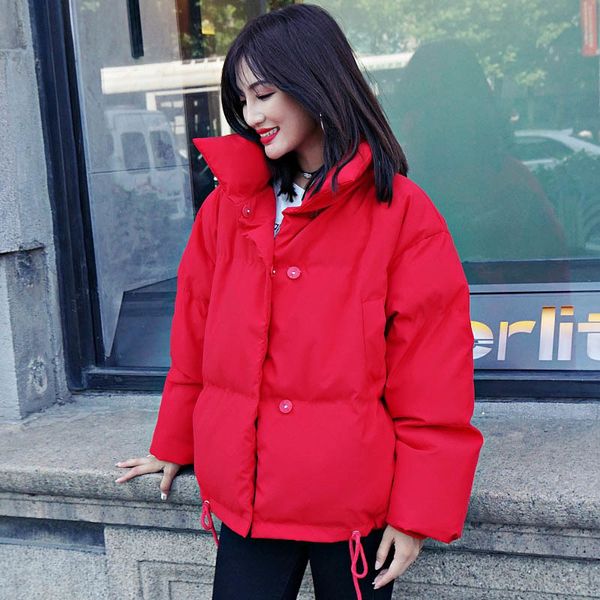 

2021 newstyle winter jacket women collar black white female down coat oversized womens short f13a