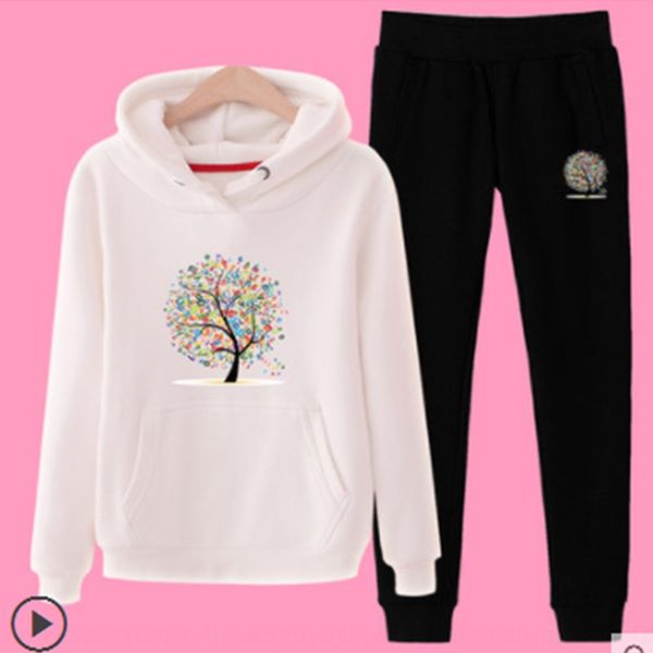 

fqf korean version of spring and autumn student hooded two piece suit sportswear sweater for men and women lovers sweater sportswear zqcih z, Gray