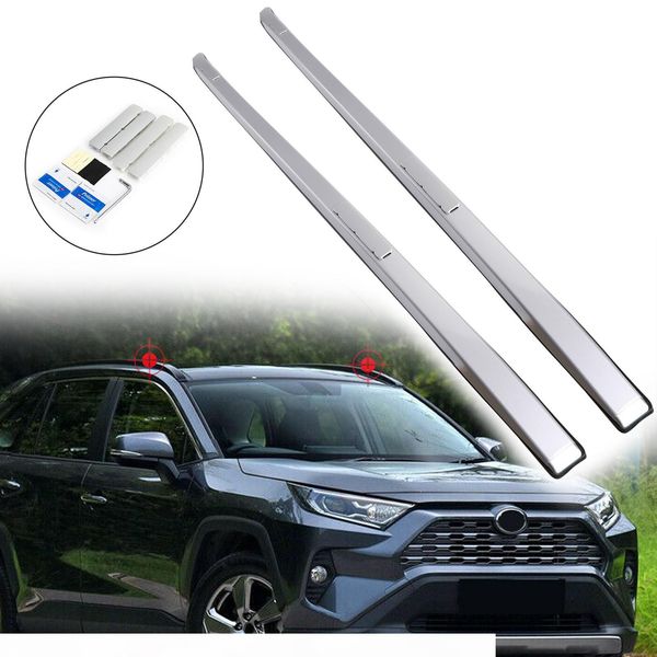 

areyourshop for rav4 2019 2020 aluminium alloy car roof rack luggage rack silver car accessories parts