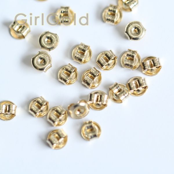 

14k real butterfly solid gold clutch back, earring back lock, Black