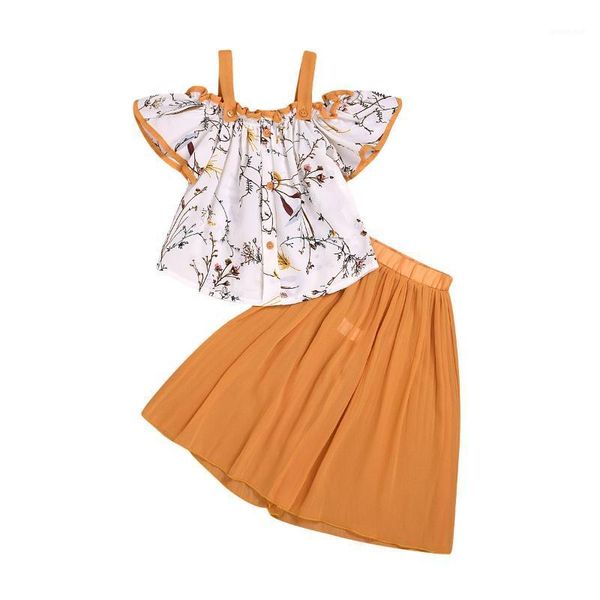 

children's clothing summer 2020r girls pants set d07.021, White