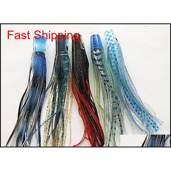 

6.5inch 16g fishing lure soft bait ocs skirt bait sea fishing lures trolling fishing lure resin head single skirt bdlle fyocg