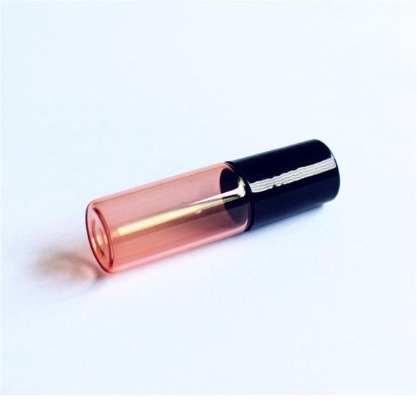

5pcs/pack 5ml amber perfume glass bottle with glass/metal ball roller essential oil vials refillable perfume roll o qyljqu