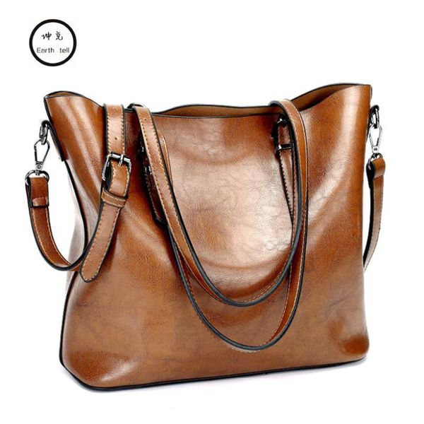 

kundui pu leather leisure large capacity ladies shoulder messenger bags handbags women with long strap retro bag