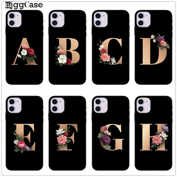 

silicone case for vip, black case with letters and flowers, for vip 11 pro x 7 5 6 6s 8 plus xs xr max se
